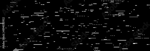TV static noise wallpaper. Glitch vhs pixel noise texture. Random interference signal concept. Black white rippled video tape background. Image distorted distressed backdrop effect. Vector
