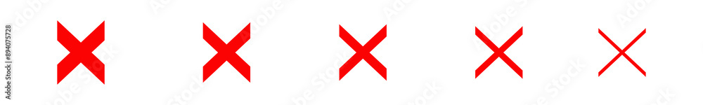 cross red icon vector isolated on white background. Cancel iconset. x text for symbol or mark decoration element on application or web illusttration. yes and no choice button on examination cross red icon vector isolated on white background. Cancel iconset. x text for symbol or mark decoration element on application or web illusttration. yes and no choice button on examination