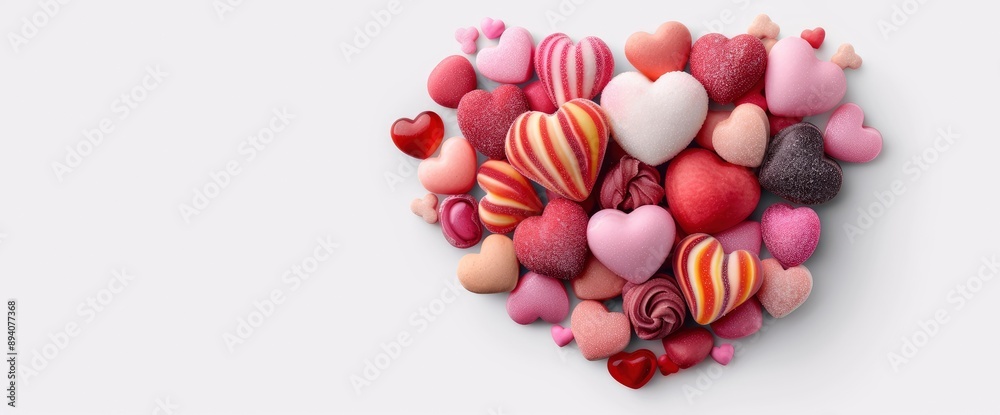 Obraz premium A Valentine'S Day Candy Heart Isolated On A White Background, Ready To Share Love