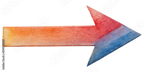 Isolated Hand Drawing Arrow Marker