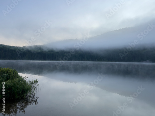 Morning water fog