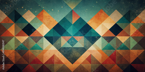 Vintage Abstract Geometric Shapes Background