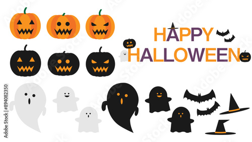 ハロウィンイラストセット
