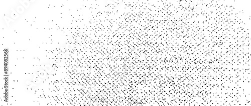 Grunge textile texture. Gritty fade fabric overlay background. Distress noise surface with dust, sand, particles, specks, speckles. Rough dirty sackcloth material backdrop. Vector vanishing wallpaper