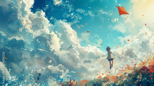 children floating with thei...