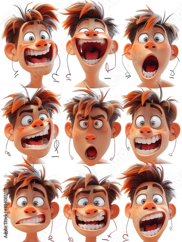 A set of face expression