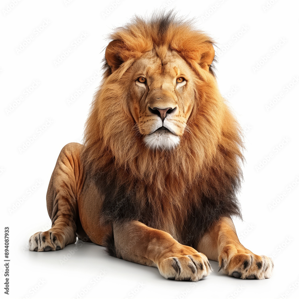 Lion isolated on white background. Lion isolated on white background.