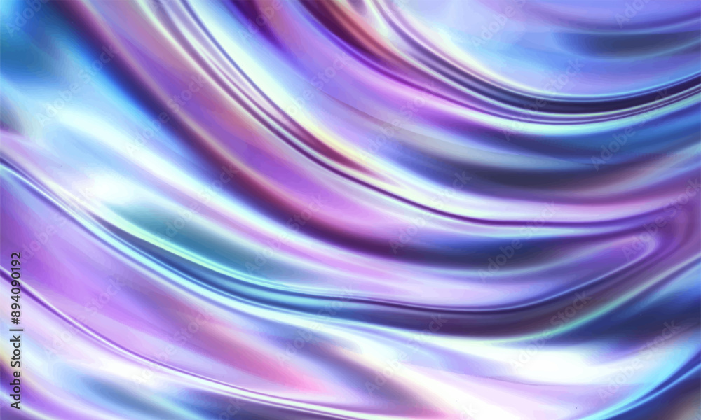 Obraz premium Abstract neon silk texture background design with smooth waves.