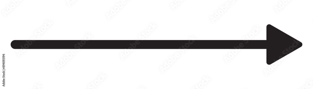 Black large forward or right pointing solid long arrow icon sketched as vector symbol. Long arrow icon. Vector trendy black long arrow left to right in flat style. Black large forward or right pointing solid long arrow icon sketched as vector symbol. Long arrow icon. Vector trendy black long arrow left to right in flat style.