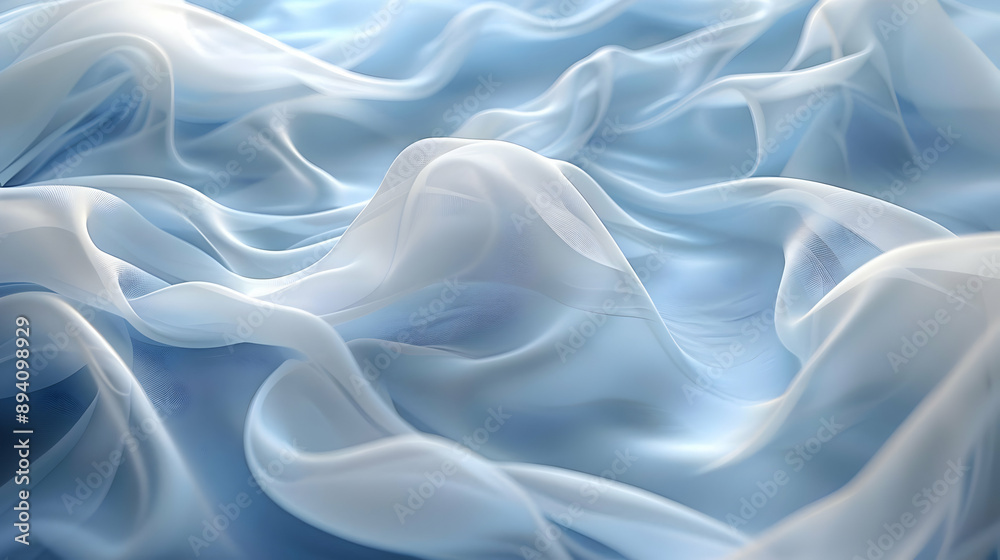 Obraz premium Abstract Blue Silk Fabric Texture