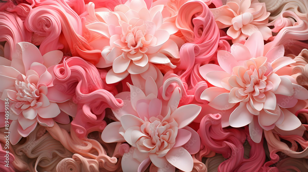 Pink Floral Abstract Art Pink Floral Abstract Art