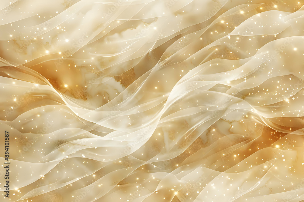 Abstract Gold & White Waves Background Abstract Gold & White Waves Background