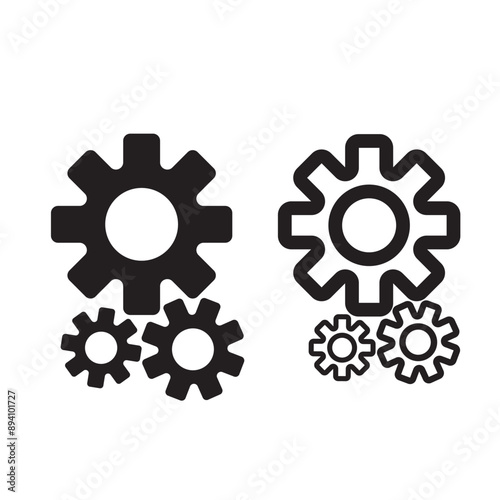 Gear icon. Simple illustration of gear vector icon for web design