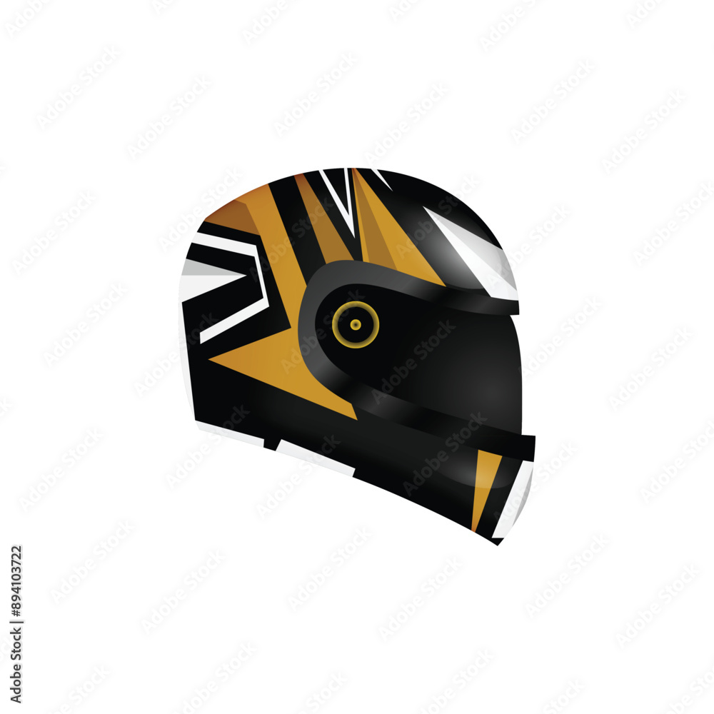 Sport racing motorcycle safety helmet protection illustration