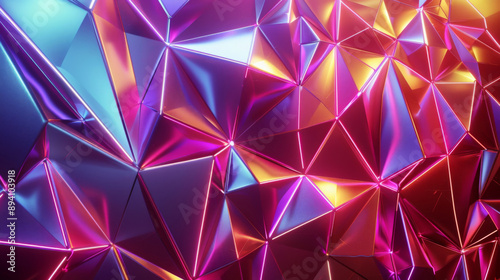 Electro-Glitter: 3D Shapes Spark with Neon & Dazzling Effect