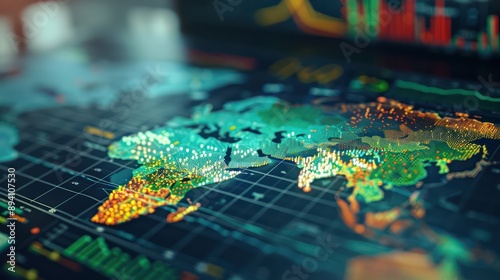 advanced analytical model showing the impact of political risks on a treasury's foreign investments, with interactive maps and risk assessment tools