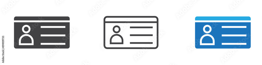 License icon symbol sign collection in white and black License icon symbol sign collection in white and black