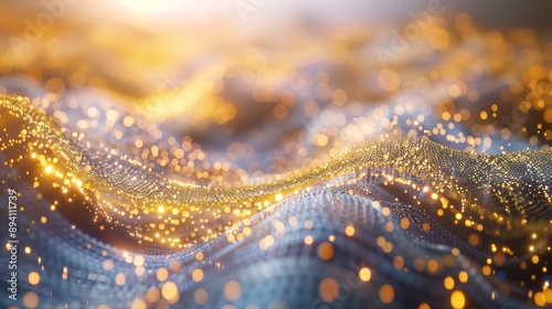 artistic visualization of capital mobilization, with streams of gold and silver particles channeling through a network towards growth opportunities