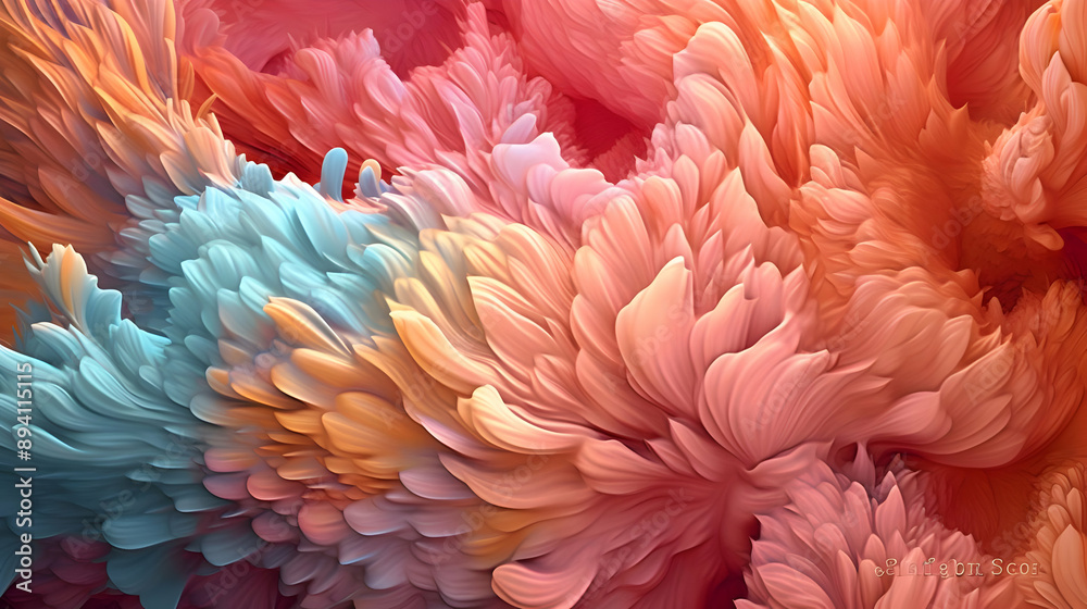 Abstract Floral Pattern in Soft Hues Abstract Floral Pattern in Soft Hues