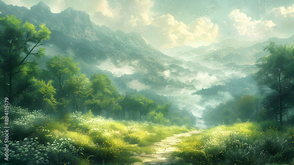 Misty Mountain Path