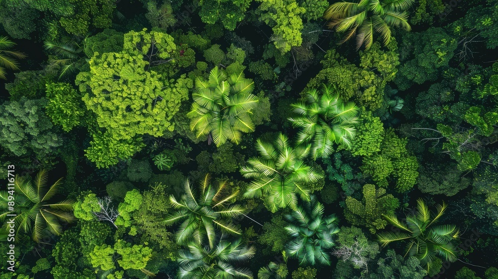 Lush Tropical Forest Aerial View Lush Tropical Forest Aerial View