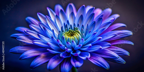 Close-Up of Blue Aster Flower