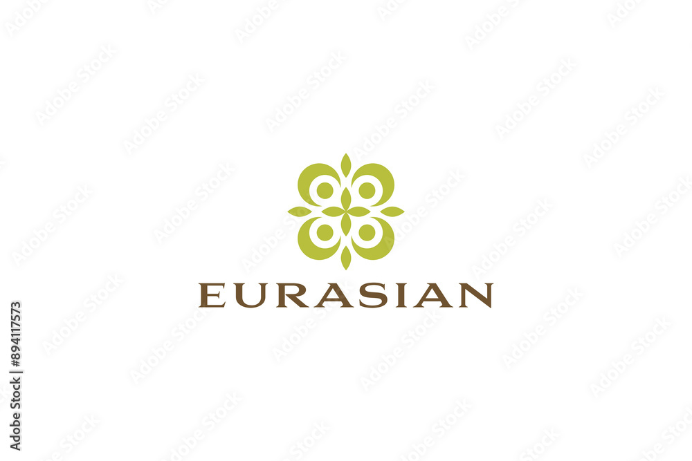 Eurasian Logo Template Abstract Pattern Ornament Fresh Green Business Fabric Beauty Fashion Eurasian Logo Template Abstract Pattern Ornament Fresh Green Business Fabric Beauty Fashion