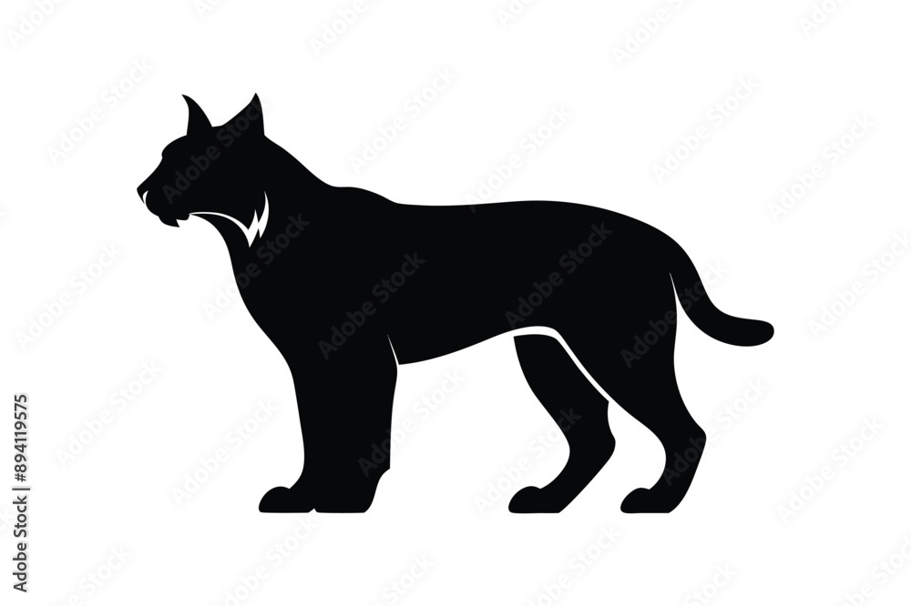 Obraz premium tiger silhouette image vector design