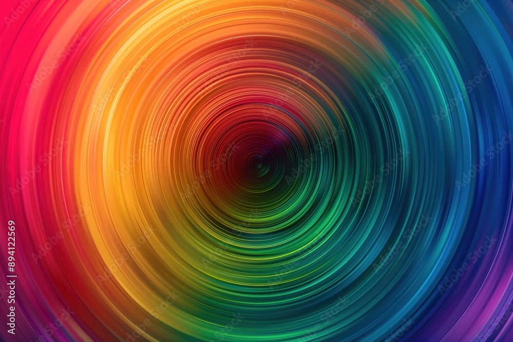 Obraz premium Rainbow colored circles multicolored pattern