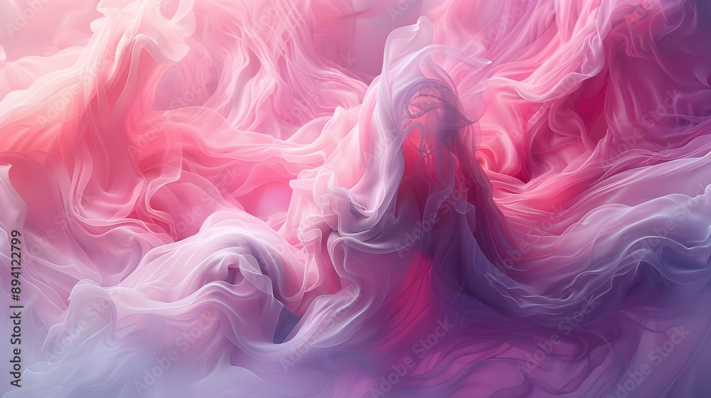Pink and Purple Flowing Fabric Pink and Purple Flowing Fabric