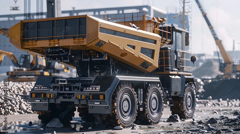 Articulated Dump Truck on a Construction Site Articulated Dump Truck on a Construction Site