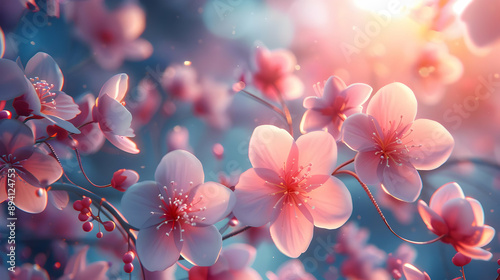 Delicate Pink Cherry Blossoms