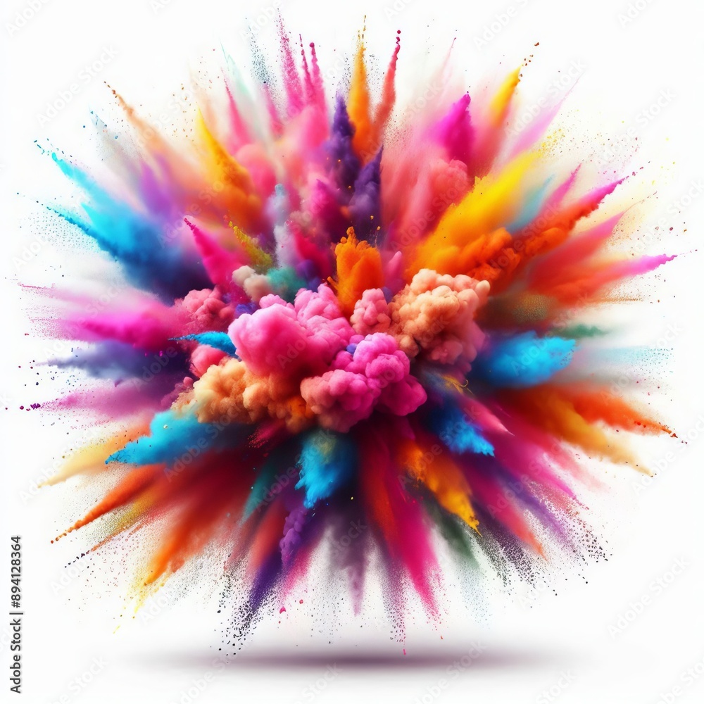 191 51. Burst of colorful powder exploding in the air, creating 191 51. Burst of colorful powder exploding in the air, creating