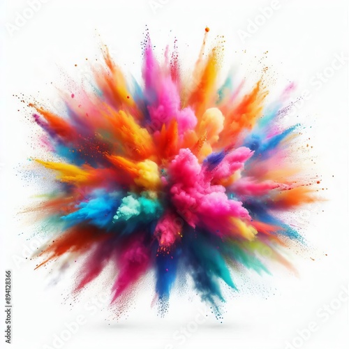 190 51. Burst of colorful powder exploding in the air, creating