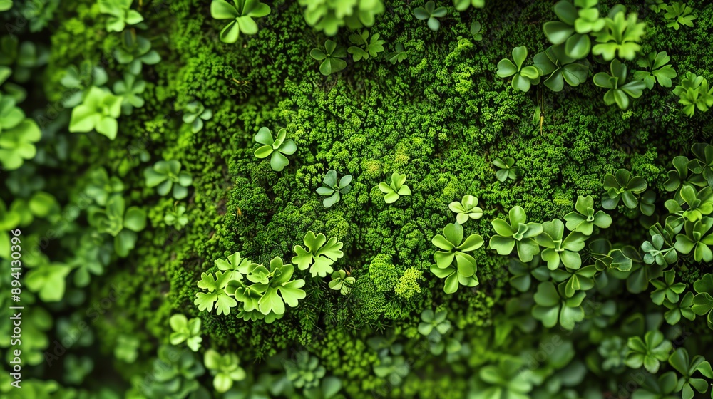 Ecofriendly moss texture background with lots of empty space for text, more clarity with clear light and sharp focus, high detailed
