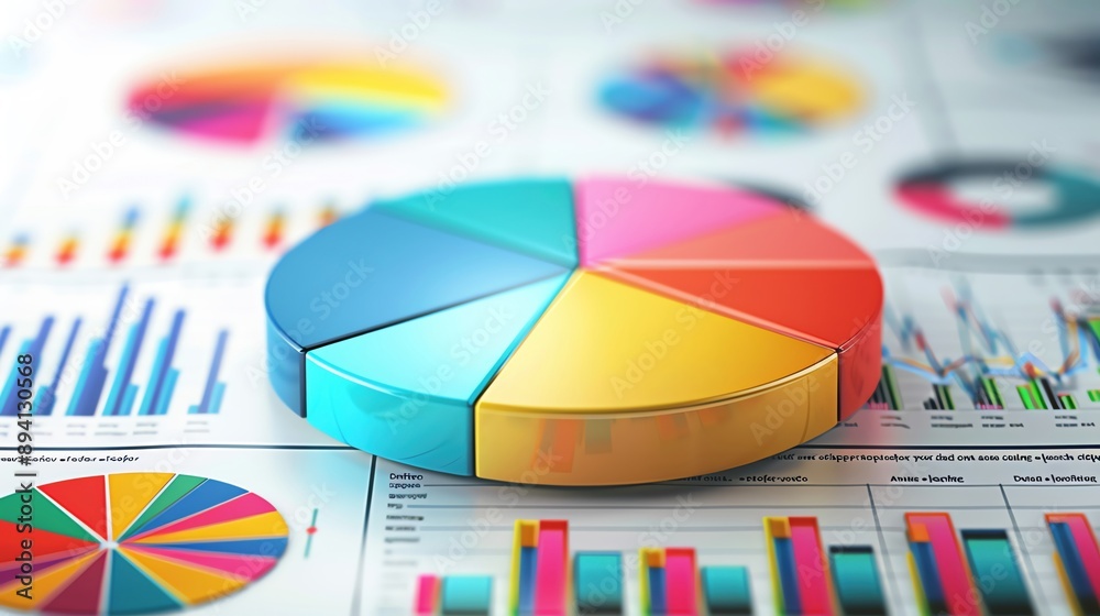 Infographic style background with colorful pie charts and ample copy space, more clarity with clear light and sharp focus, high detailed Infographic style background with colorful pie charts and ample copy space, more clarity with clear light and sharp focus, high detailed