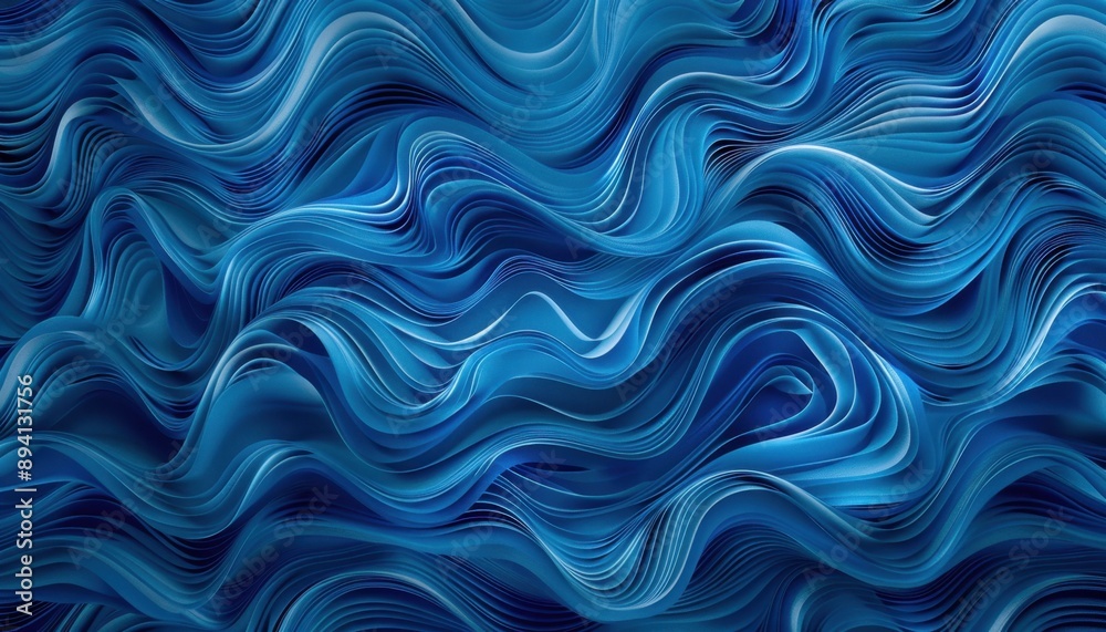 Abstract Blue Wavy Lines Pattern Background Abstract Blue Wavy Lines Pattern Background