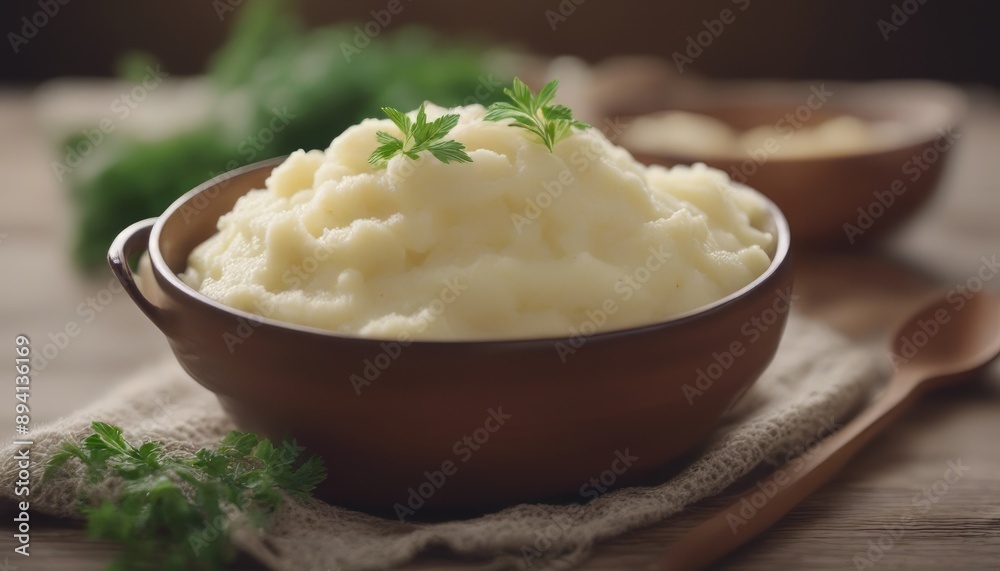 Fresh homemade creamy mashed potato in bowl Fresh homemade creamy mashed potato in bowl