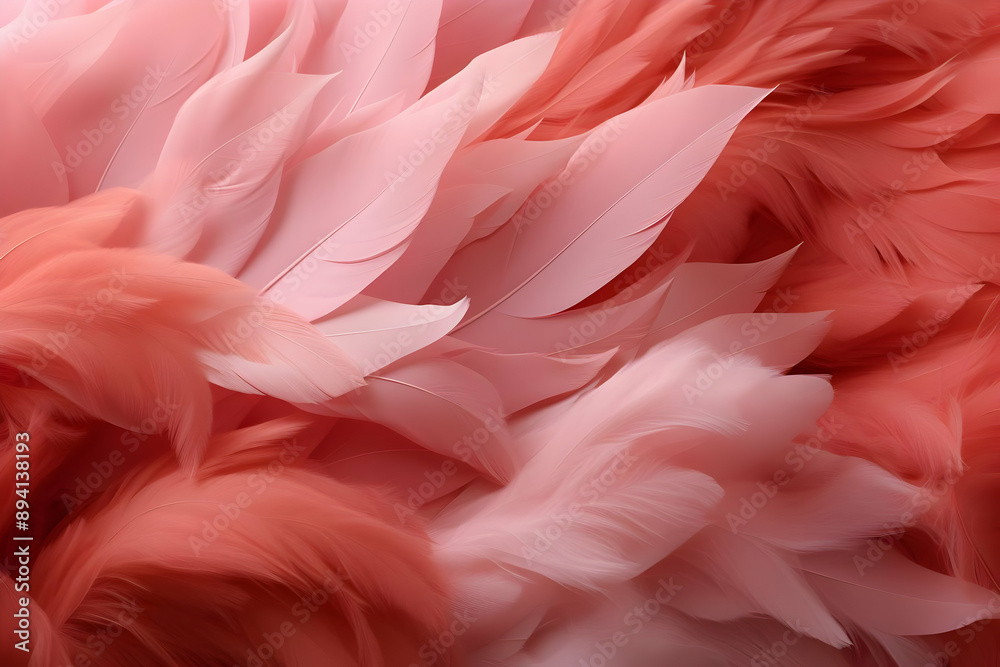 Soft Pink and Coral Feathers Texture Soft Pink and Coral Feathers Texture