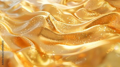 Golden Fabric Texture with Shimmer