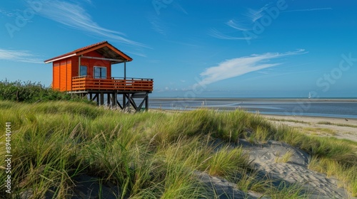 Orange Beach House on a Sunny Day © vixion