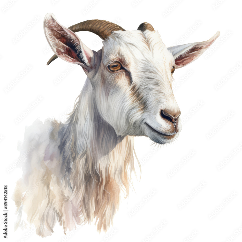 Fototapeta premium goat isolated on white background