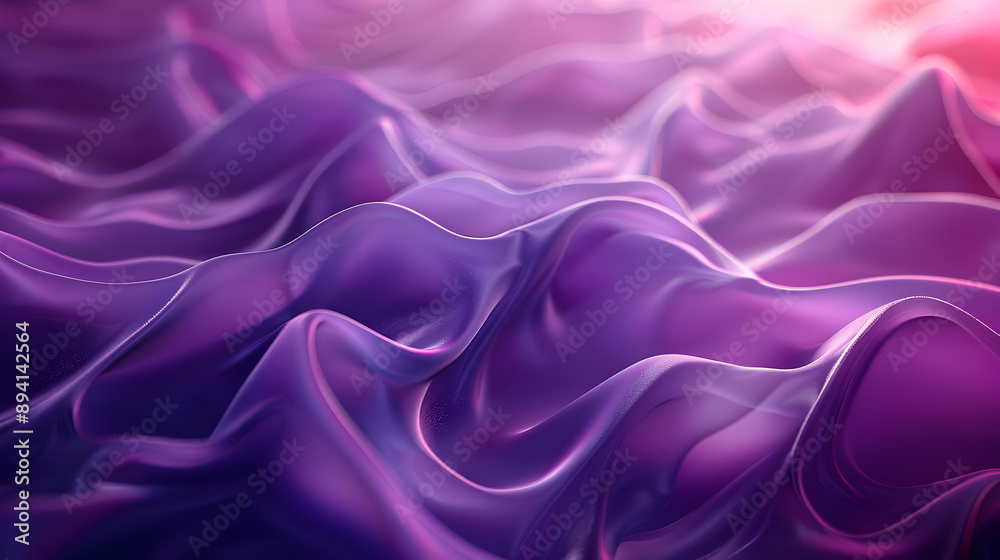 Obraz premium Abstract Purple Silk Waves