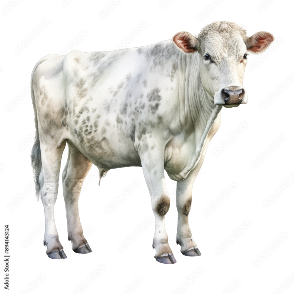 cow in a field on Transparent background cow in a field on Transparent background