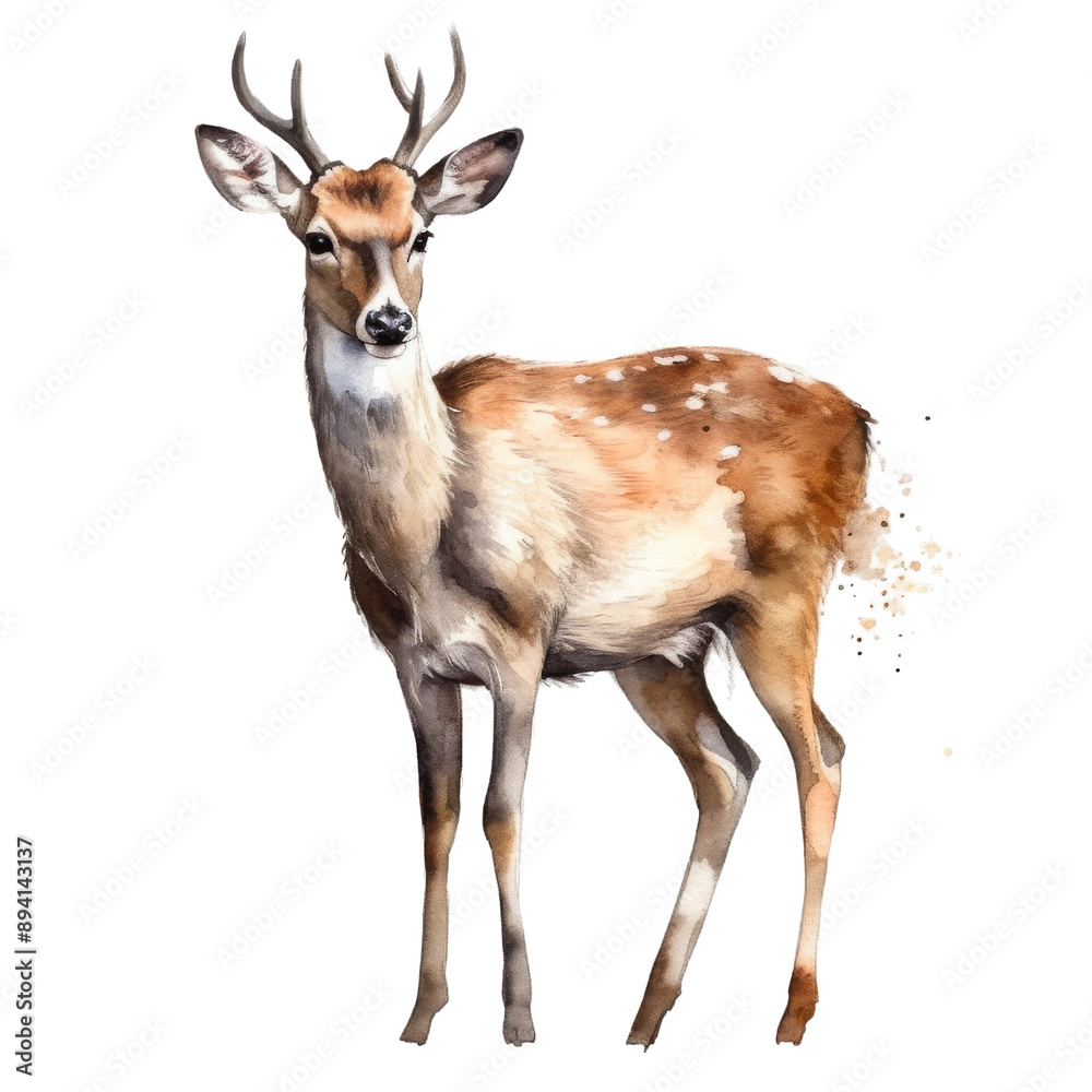 deer isolated on white