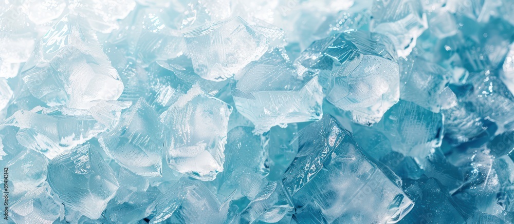 Close-up of Crystal Clear Ice Cubes Close-up of Crystal Clear Ice Cubes