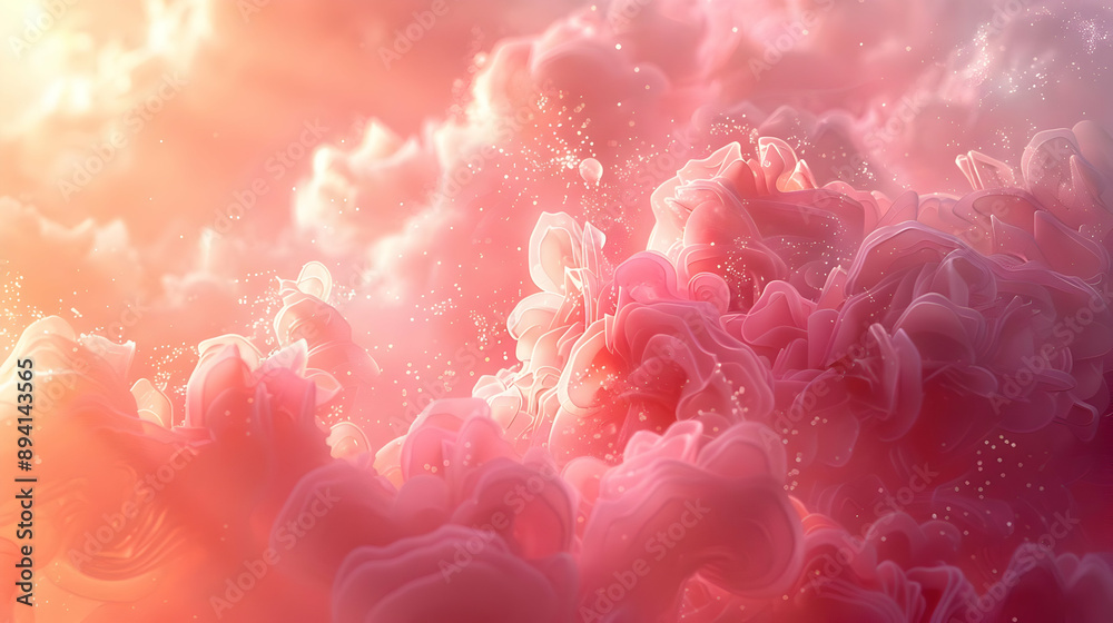 Pink Abstract Cloud Illustration Pink Abstract Cloud Illustration