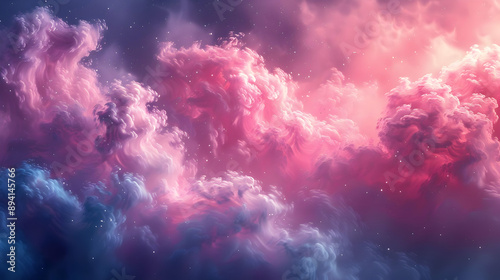 Pink and Purple Abstract Cloud Background © Siasart Studio