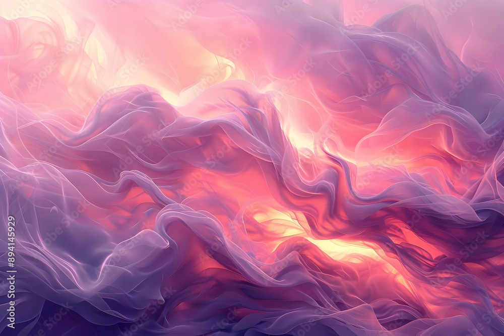 Abstract Pink and Purple Fabric Swirls