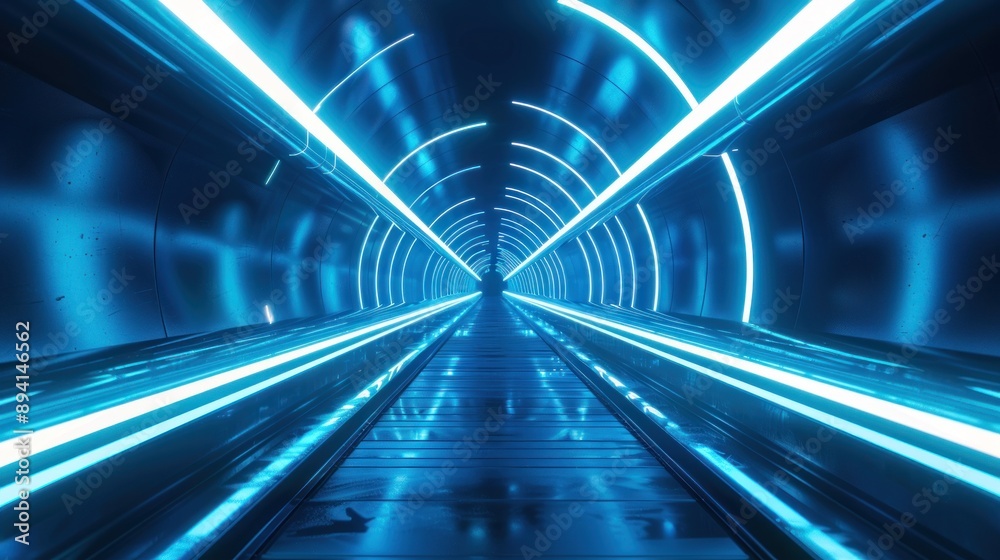 Futuristic Neon Tunnel Futuristic Neon Tunnel